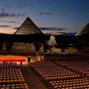 SOUND AND LIGHT SHOW AT GIZA PYRAMIDS