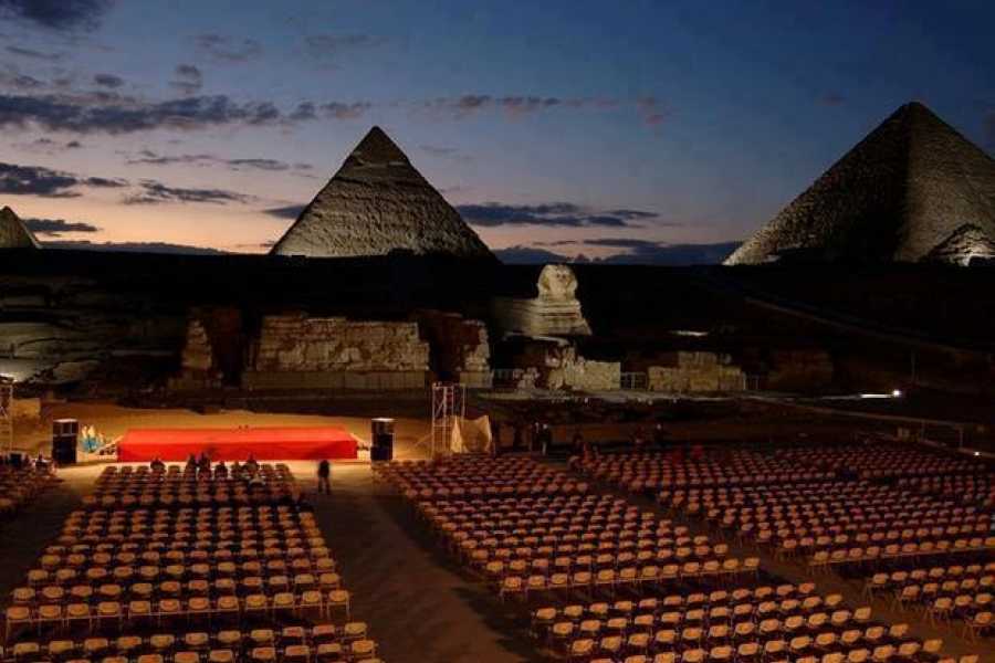 SOUND AND LIGHT SHOW AT GIZA PYRAMIDS
