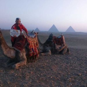 CAMEL RIDE TRIP AT GIZA PYRAMIDS DURING SUNRISE OR SUNSET